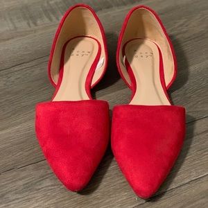 Red Pointed Toe Flats - A New Day